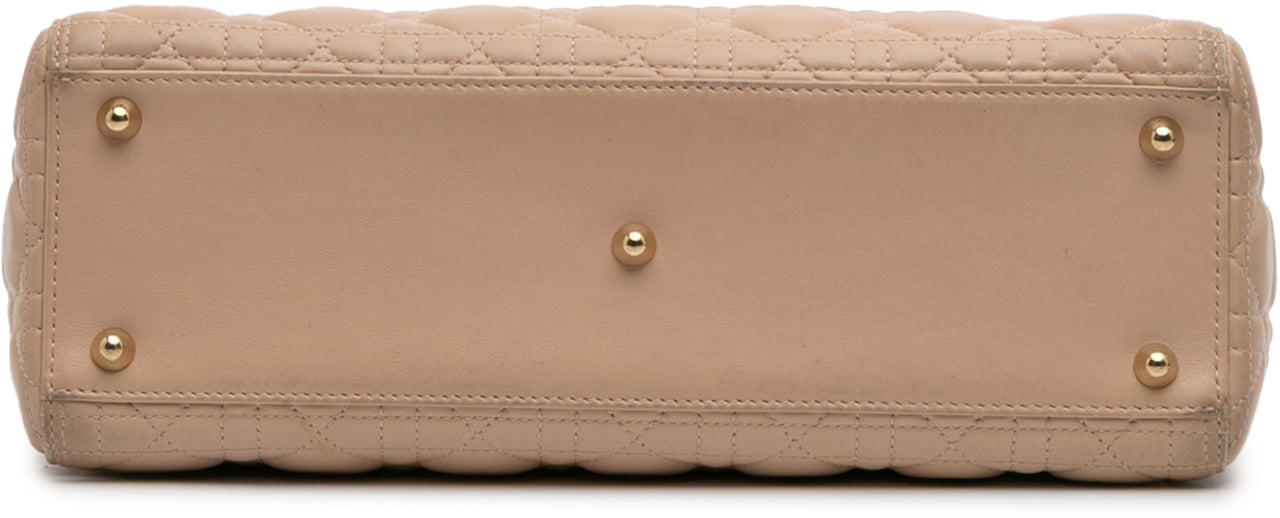 Dior Large Lambskin Cannage Lady Dior Bruin