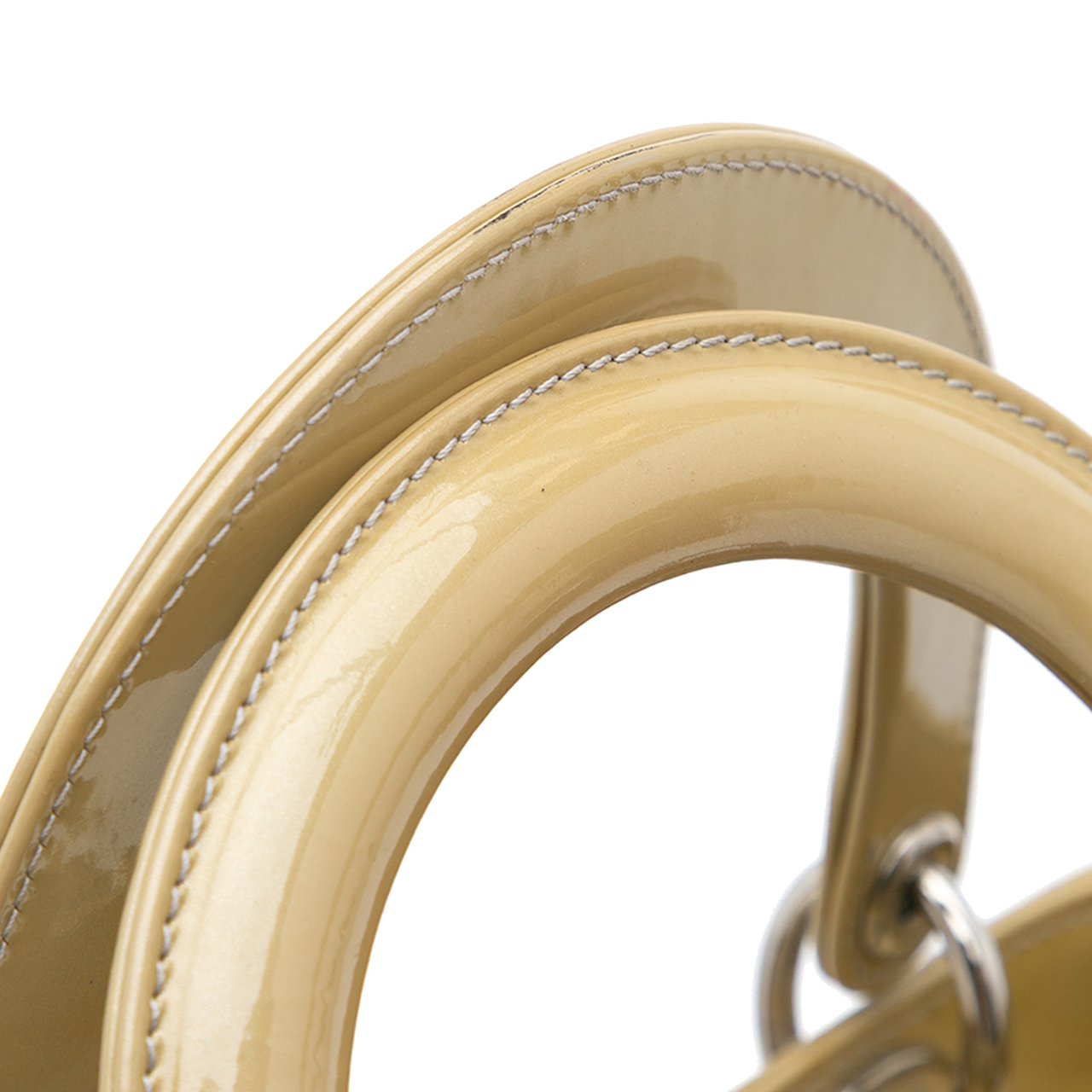 Dior Medium Patent Cannage Lady Dior Bruin