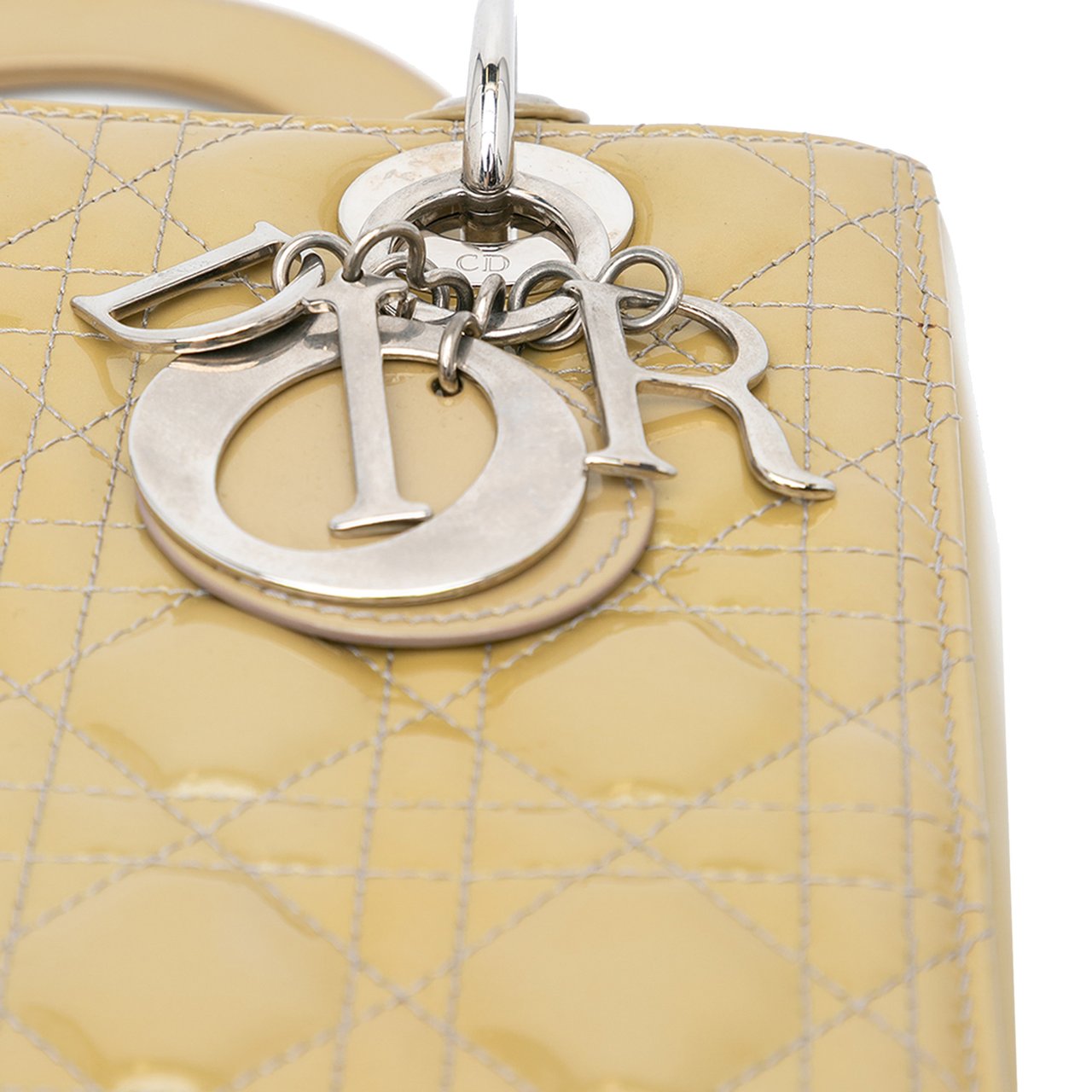 Dior Medium Patent Cannage Lady Dior Bruin