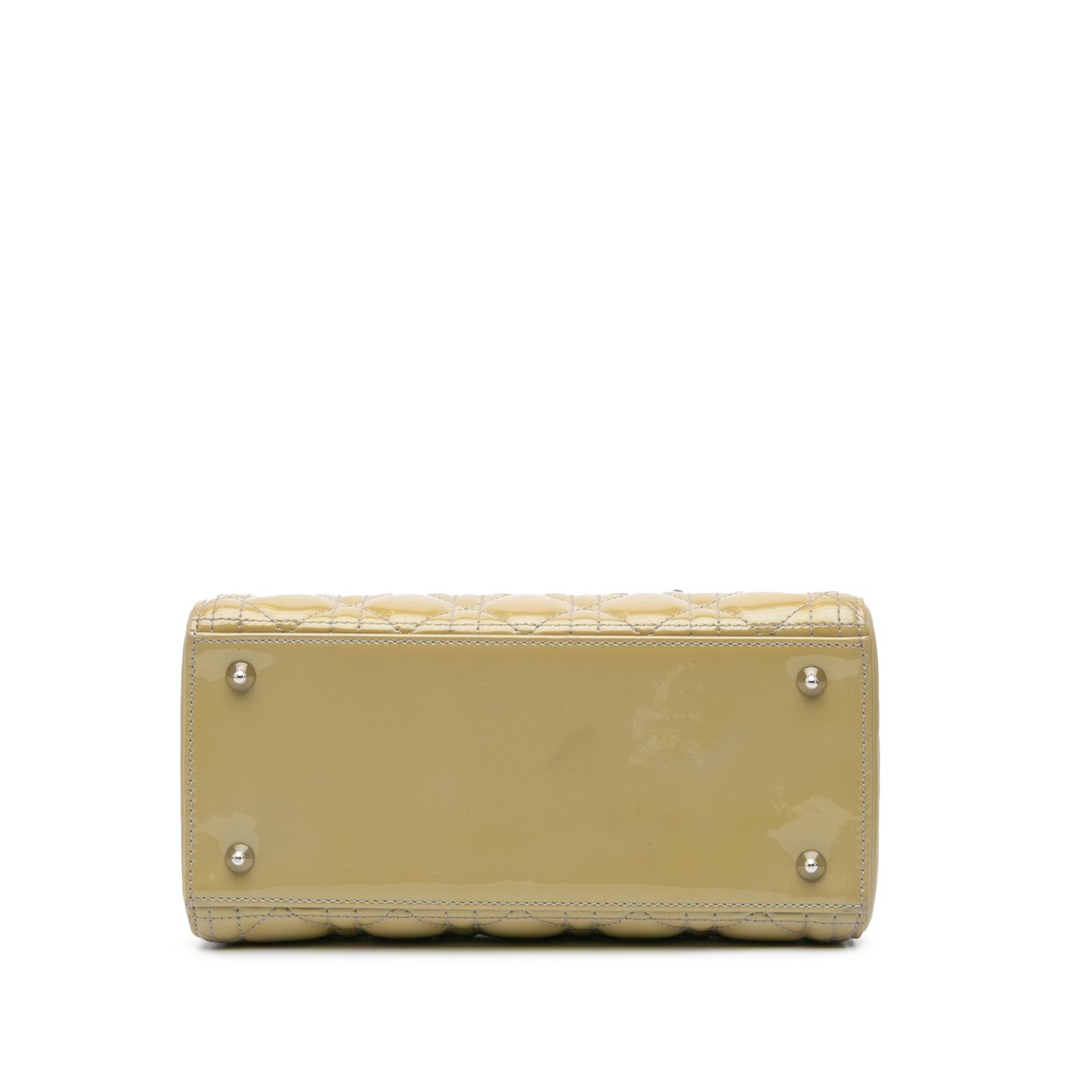 Dior Medium Patent Cannage Lady Dior Bruin