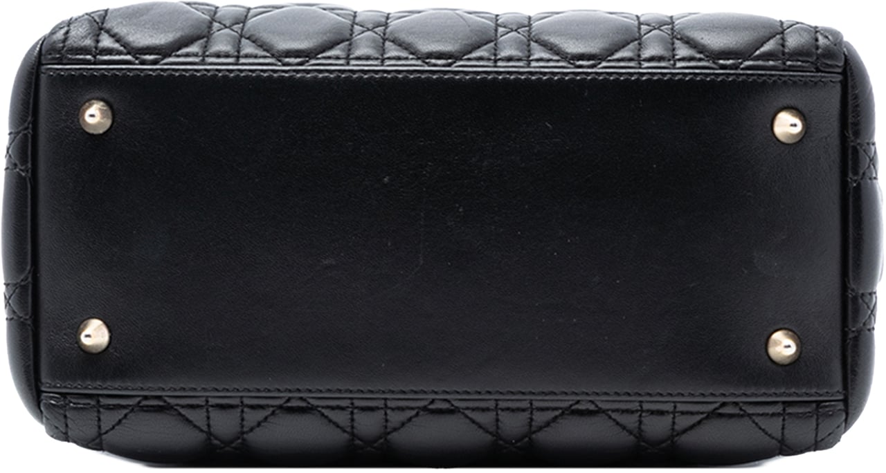 Dior Medium Lambskin Cannage Lady Dior Zwart