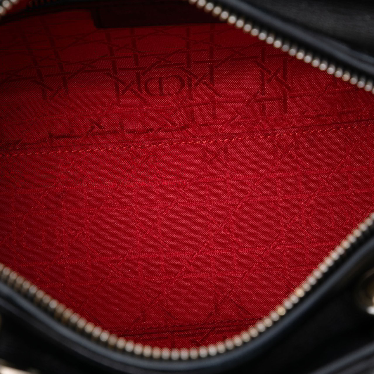 Dior Medium Lambskin Cannage Lady Dior Zwart