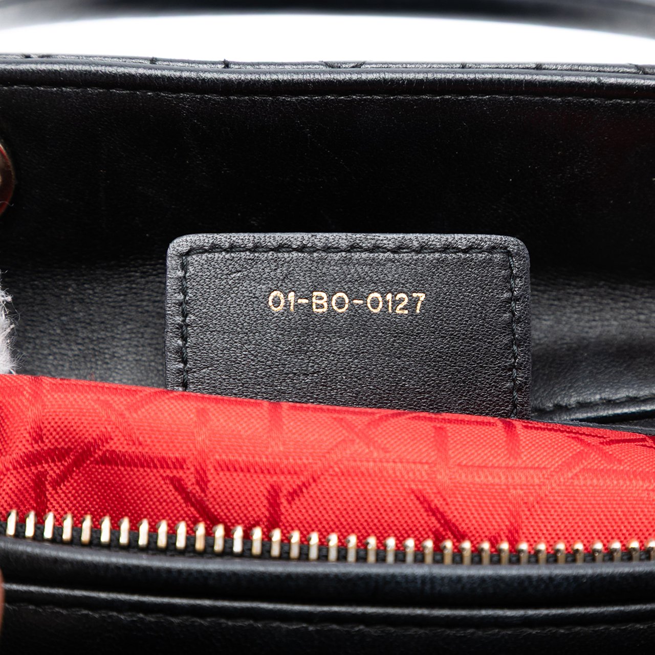 Dior Medium Lambskin Cannage Lady Dior Zwart