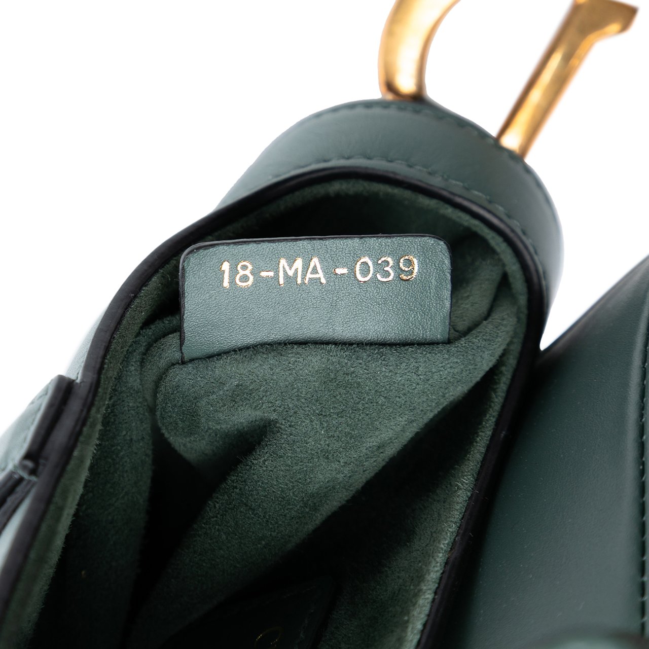 Dior Mini Smooth Calfskin Saddle Bag Groen