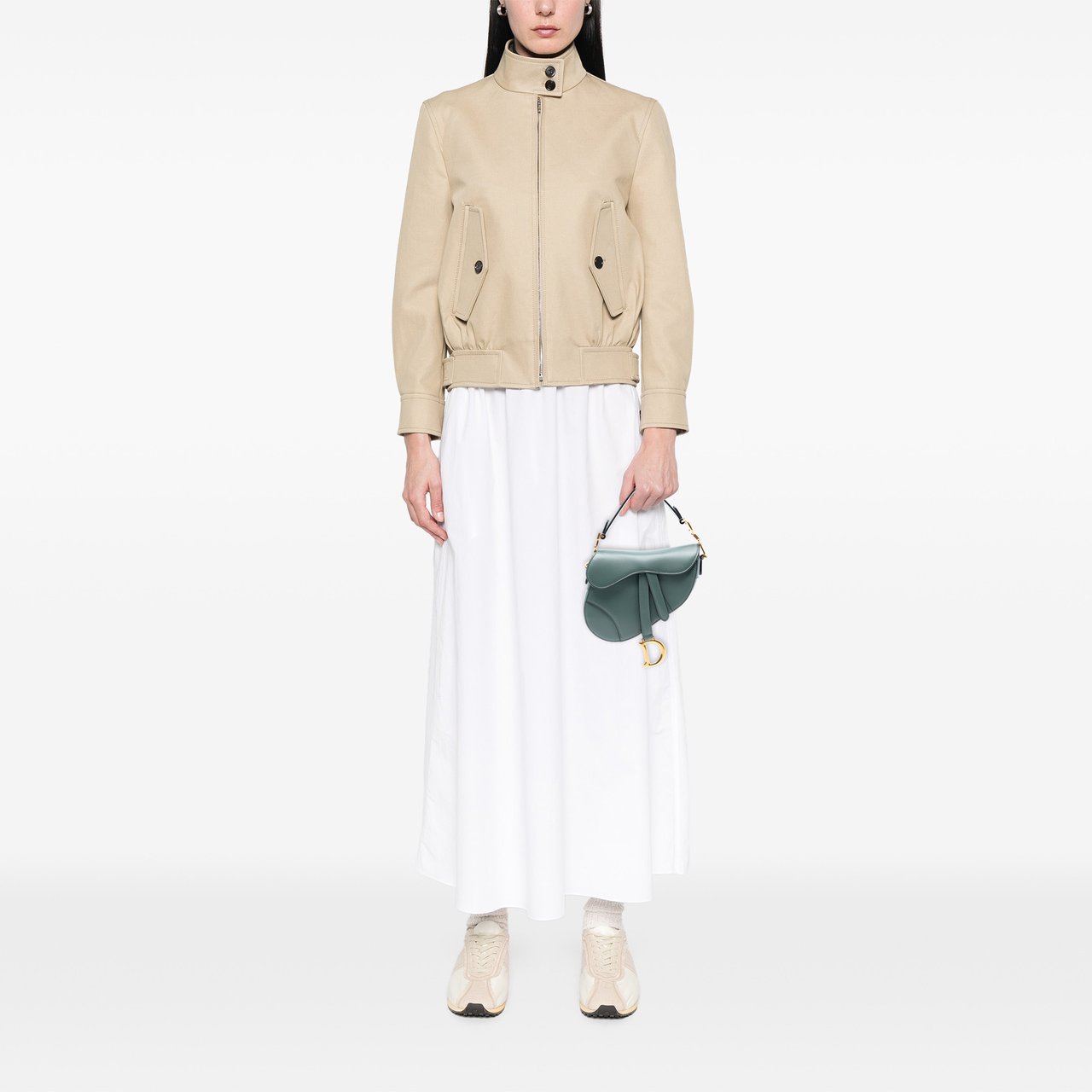 Dior Mini Smooth Calfskin Saddle Bag Groen