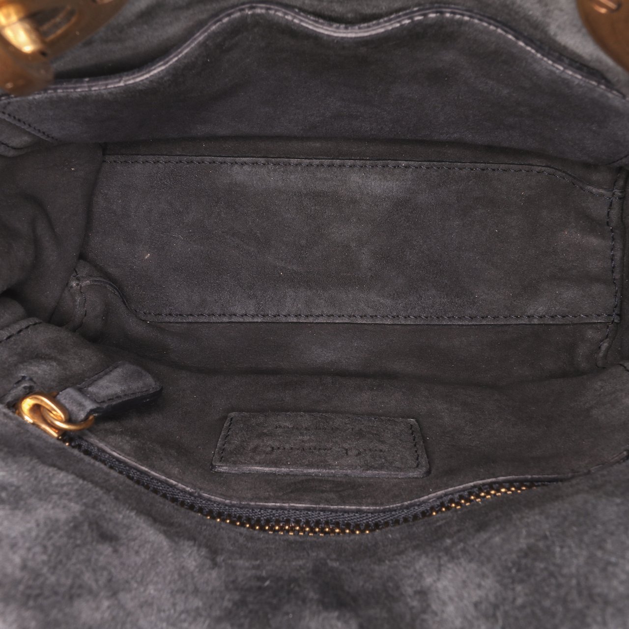 Dior Mini Denim Cannage Studded Supple Lady Dior Blauw