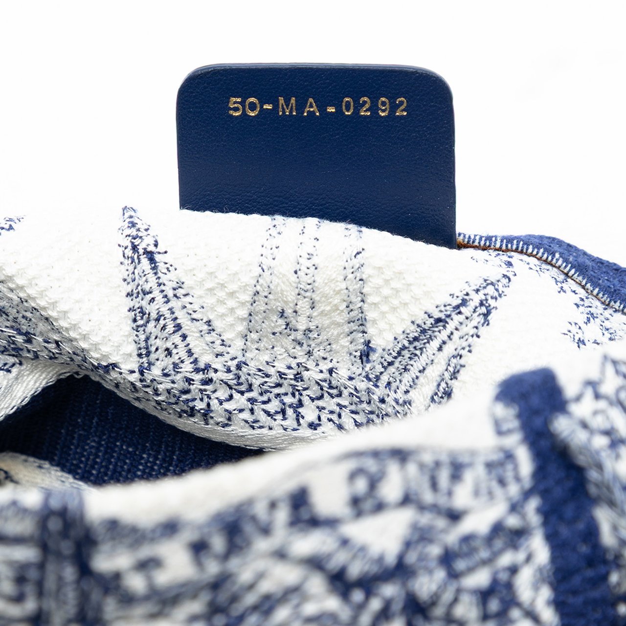 Dior Canvas Embroidered Reve d Infini D Bubble Bucket Bag Blauw