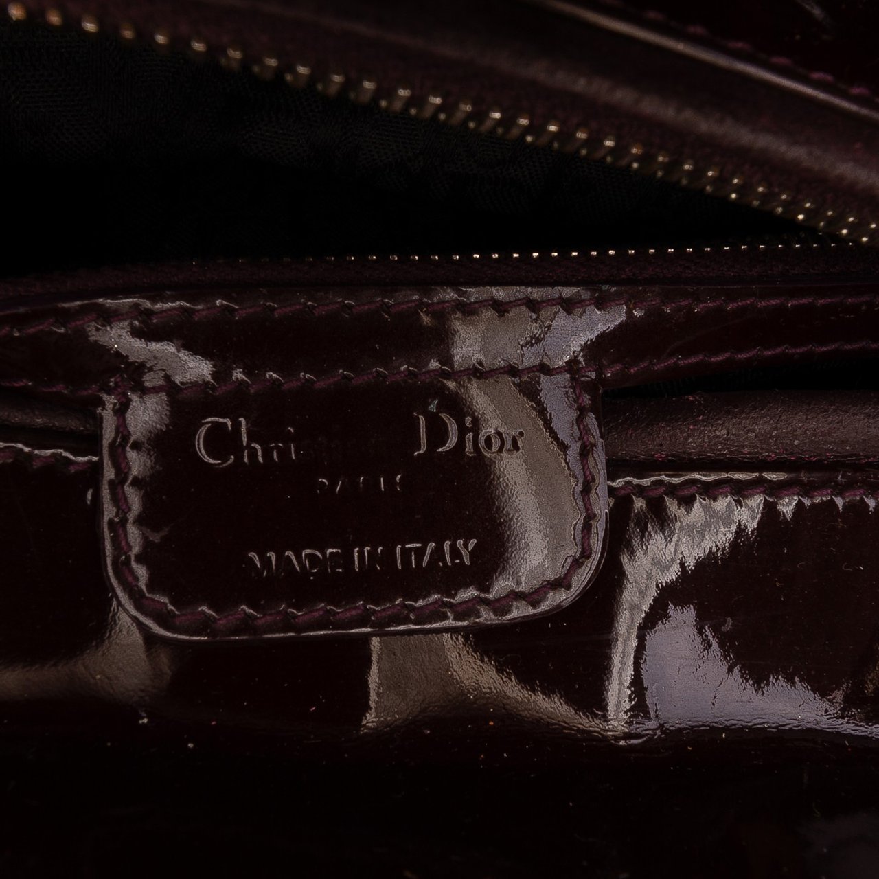 Dior Medium Patent Cannage Lady Dior Rood