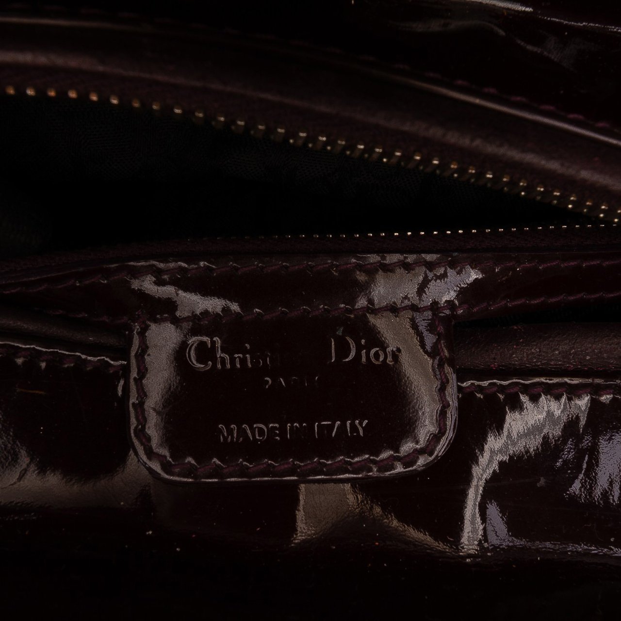 Dior Medium Patent Cannage Lady Dior Rood