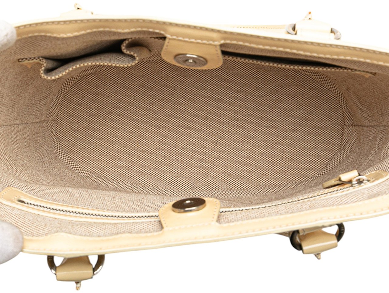 Dior Diorissimo Trotter Patent Tote Bruin