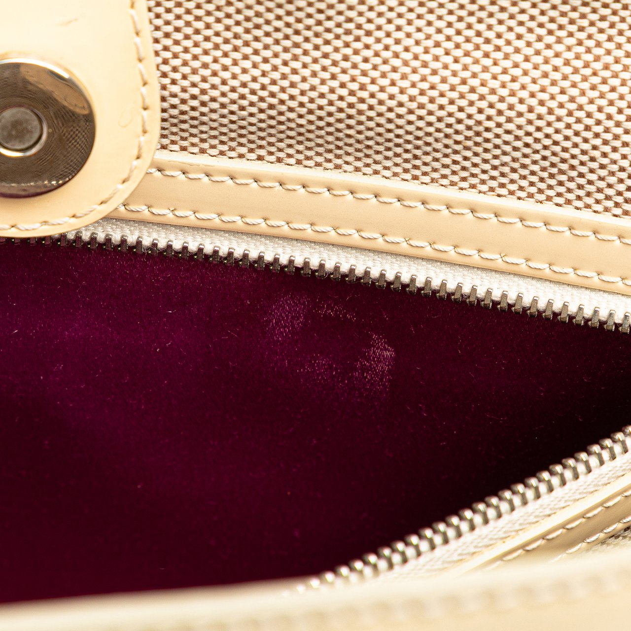 Dior Diorissimo Trotter Patent Tote Bruin