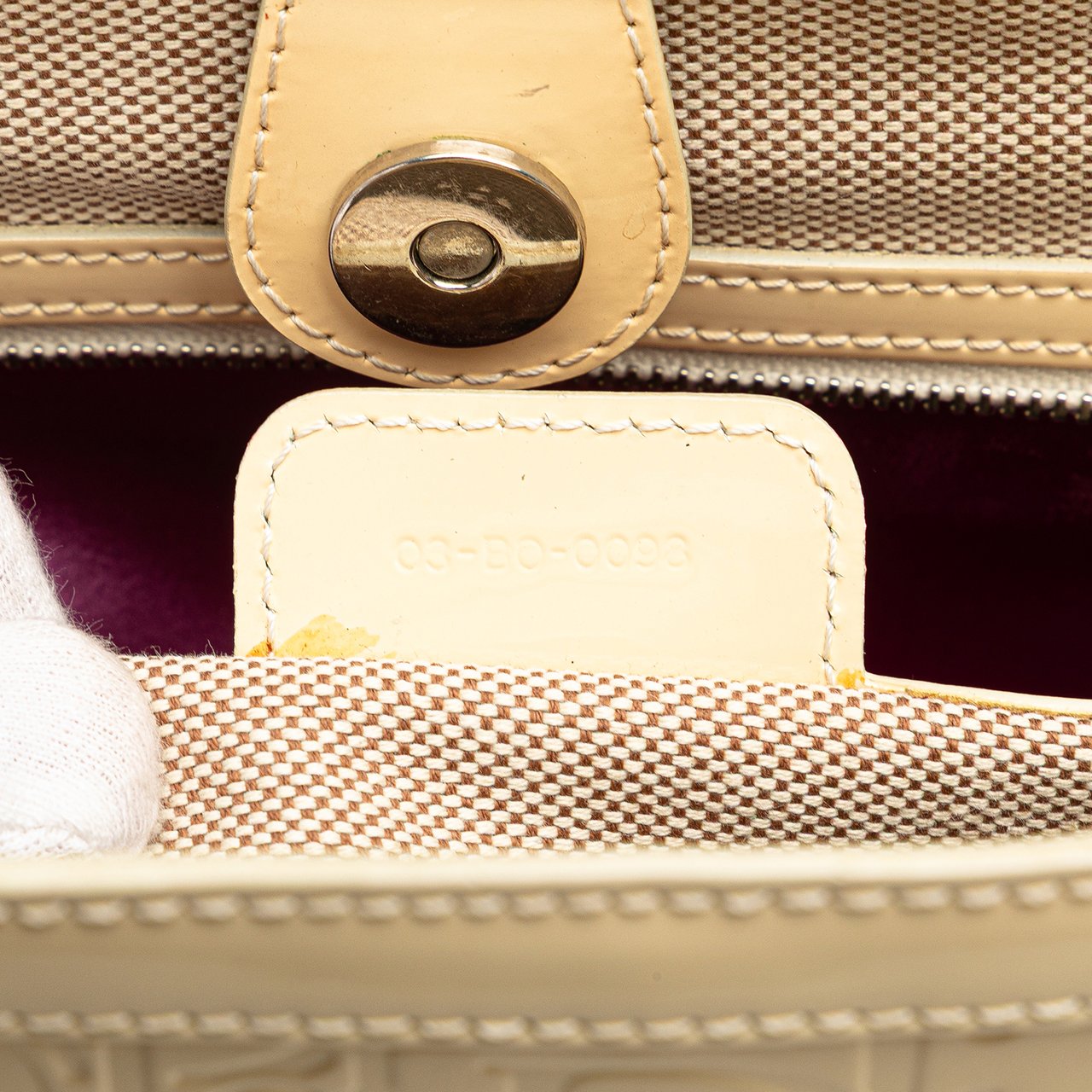 Dior Diorissimo Trotter Patent Tote Bruin