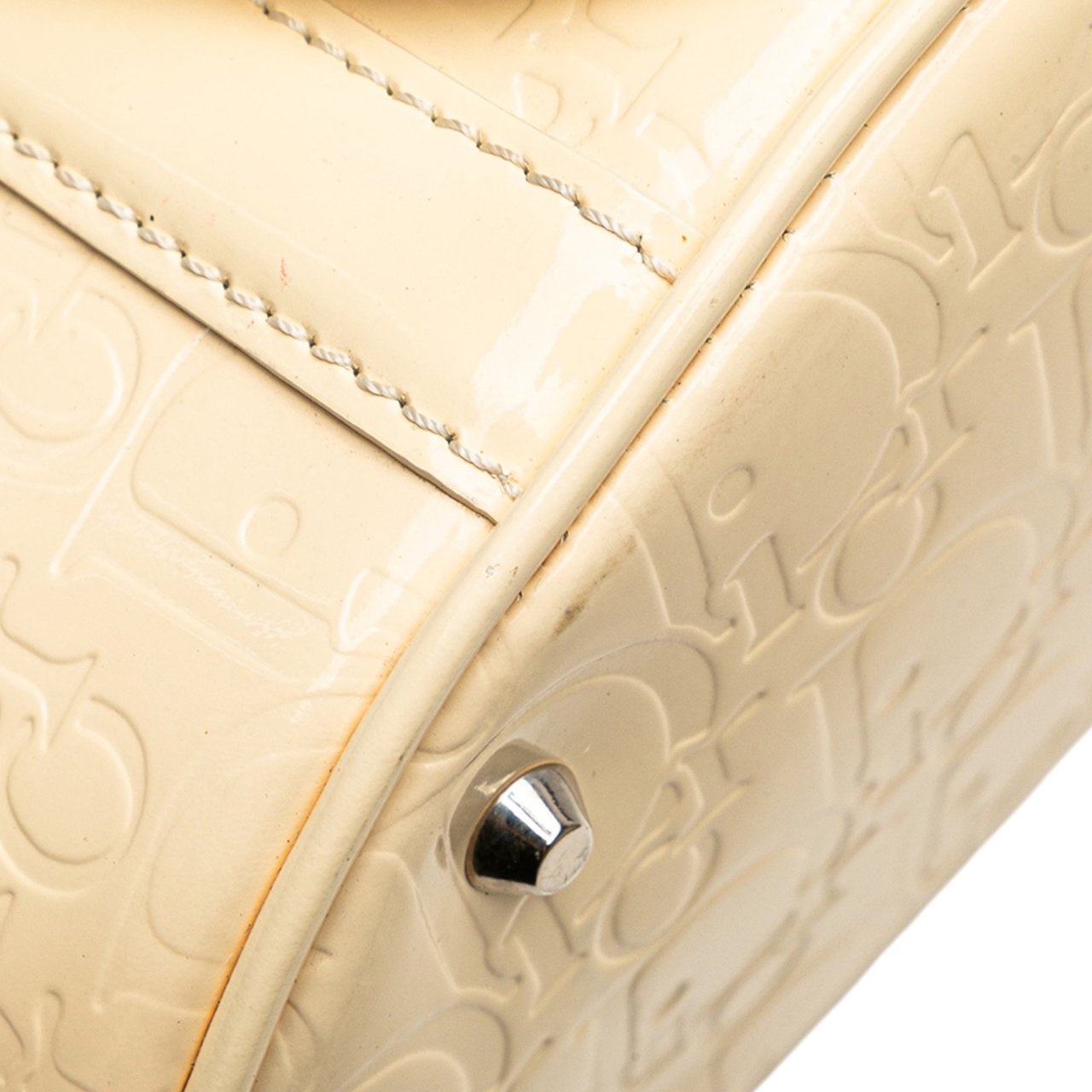 Dior Diorissimo Trotter Patent Tote Bruin