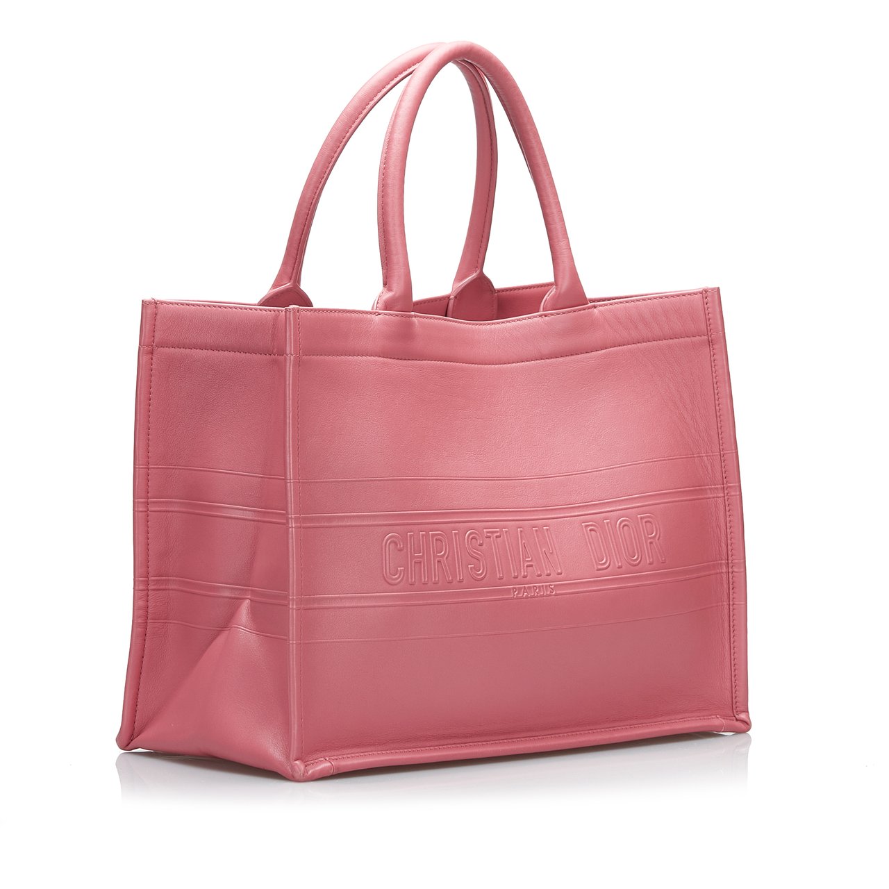 Dior Medium Embossed Book Tote Roze