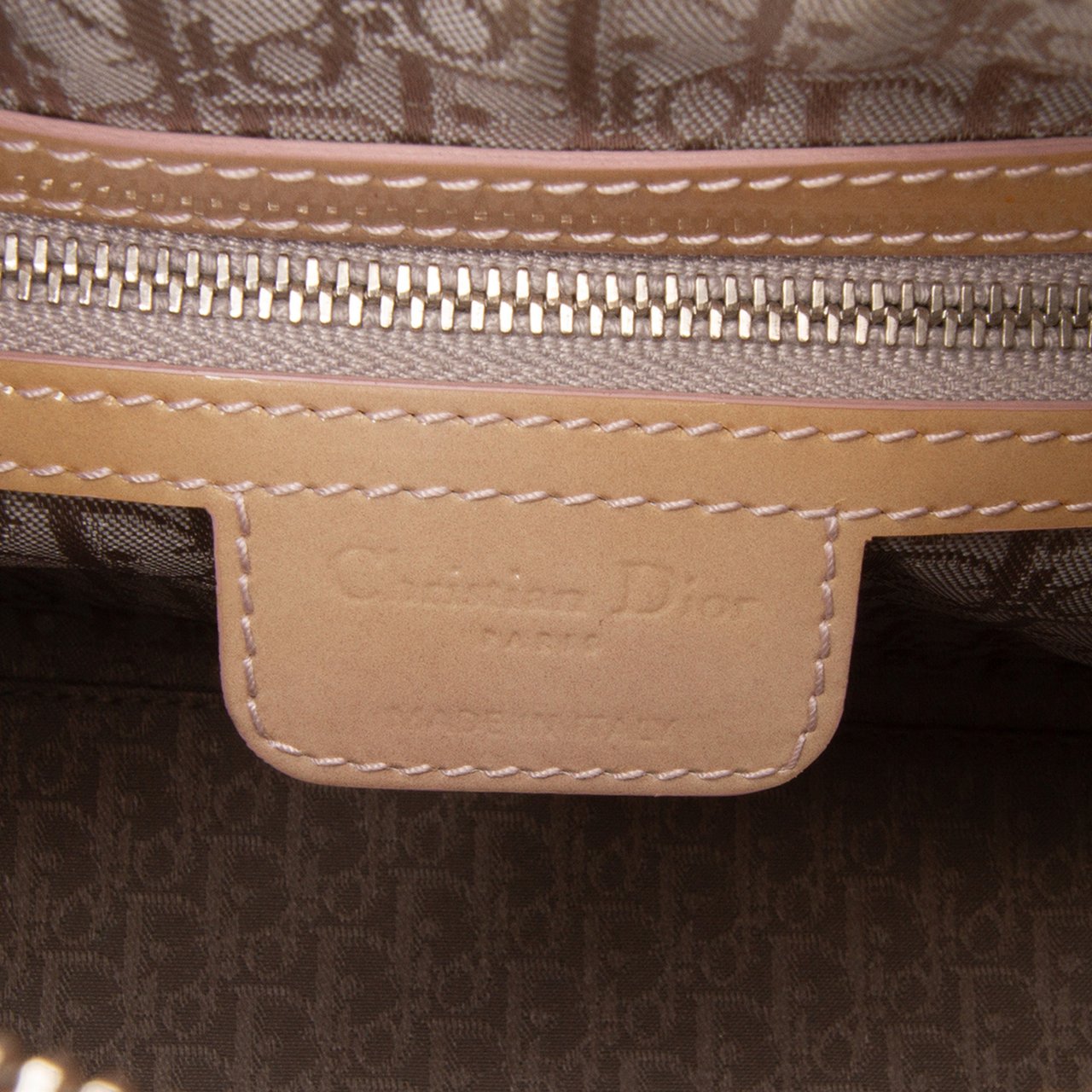 Dior Medium Patent Cannage Lady Dior Bruin