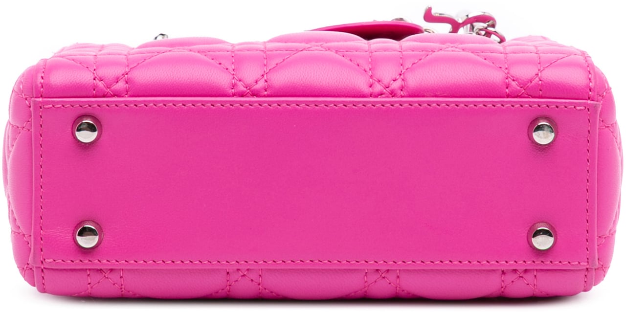 Dior Mini Lambskin Cannage Lady Dior Roze