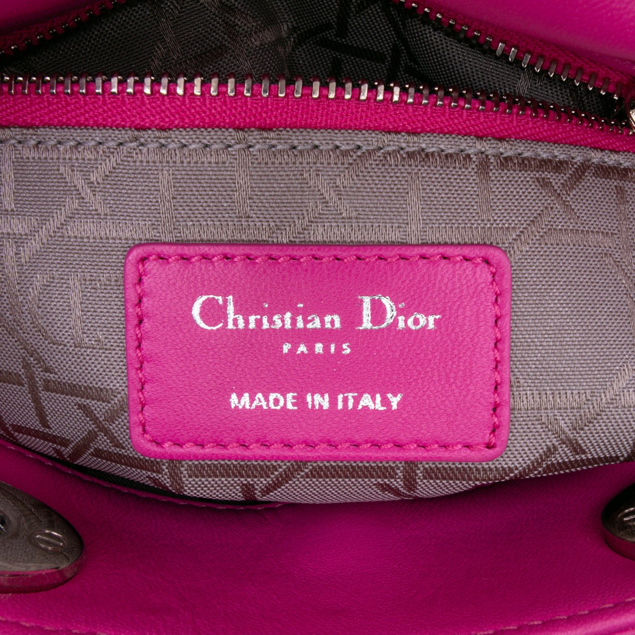 Dior Mini Lambskin Cannage Lady Dior Roze