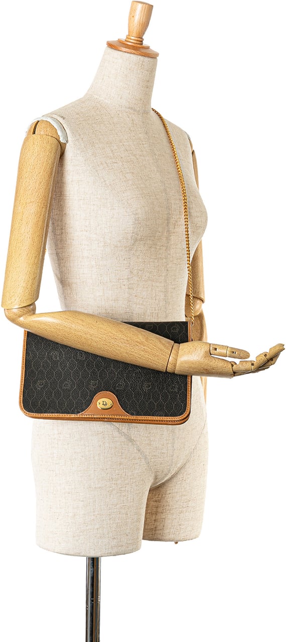 Dior Honeycomb Chain Crossbody Zwart