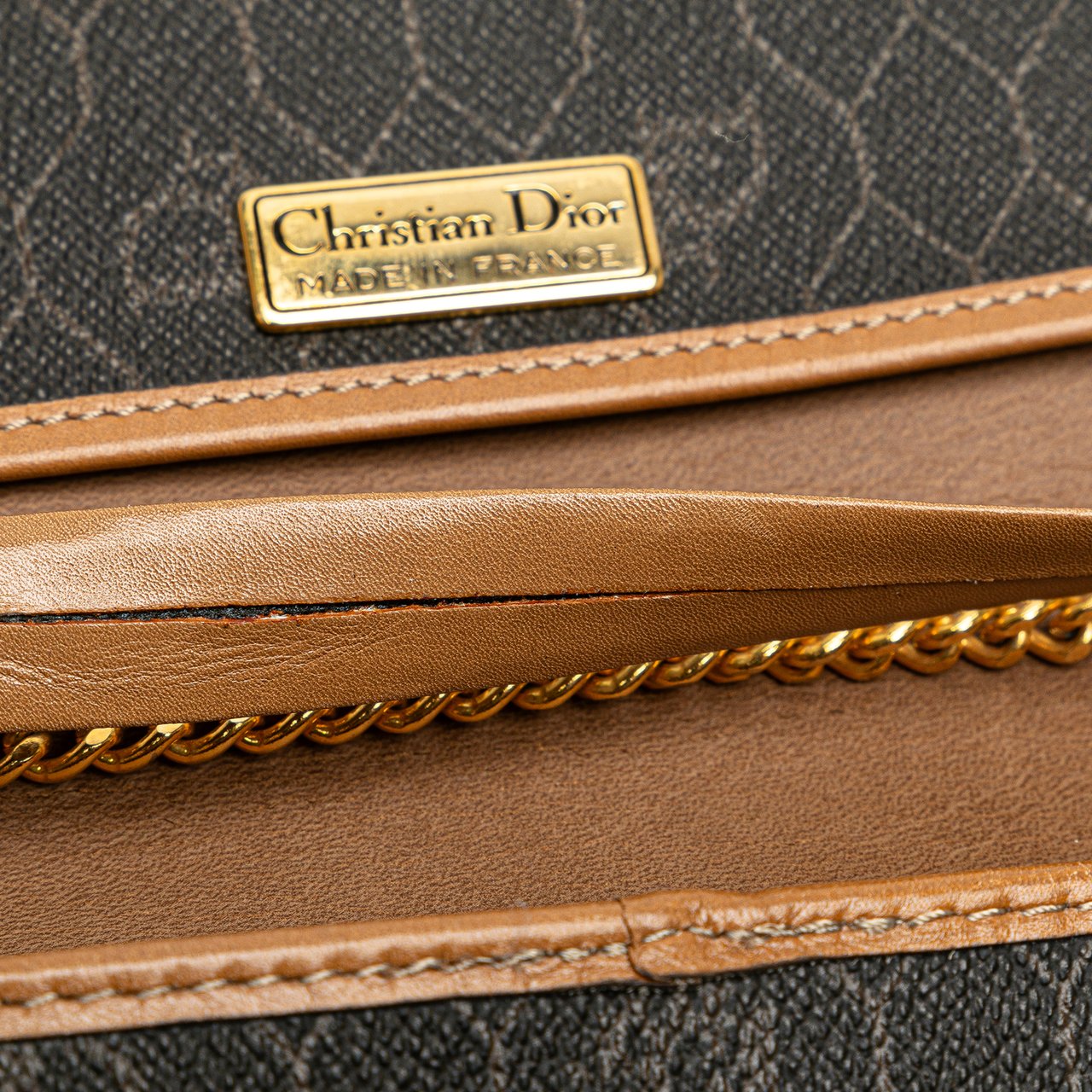 Dior Honeycomb Chain Crossbody Zwart