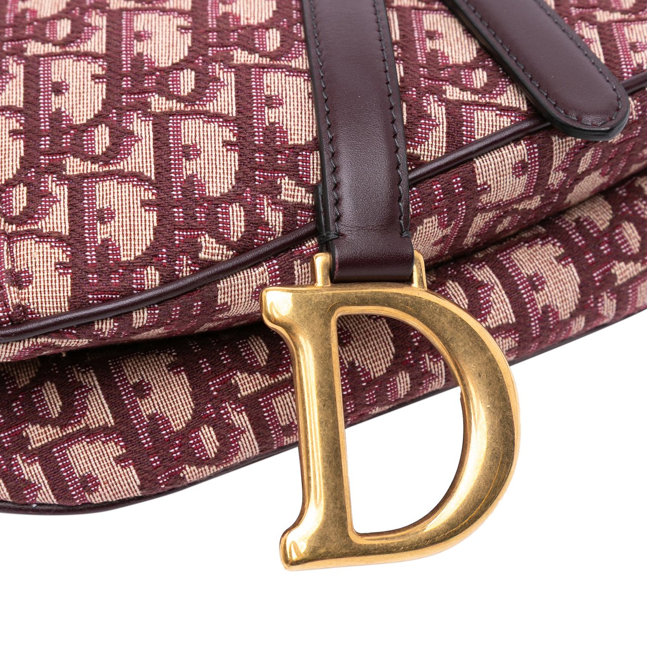 Dior Mini Oblique Canvas Saddle Bag Rood