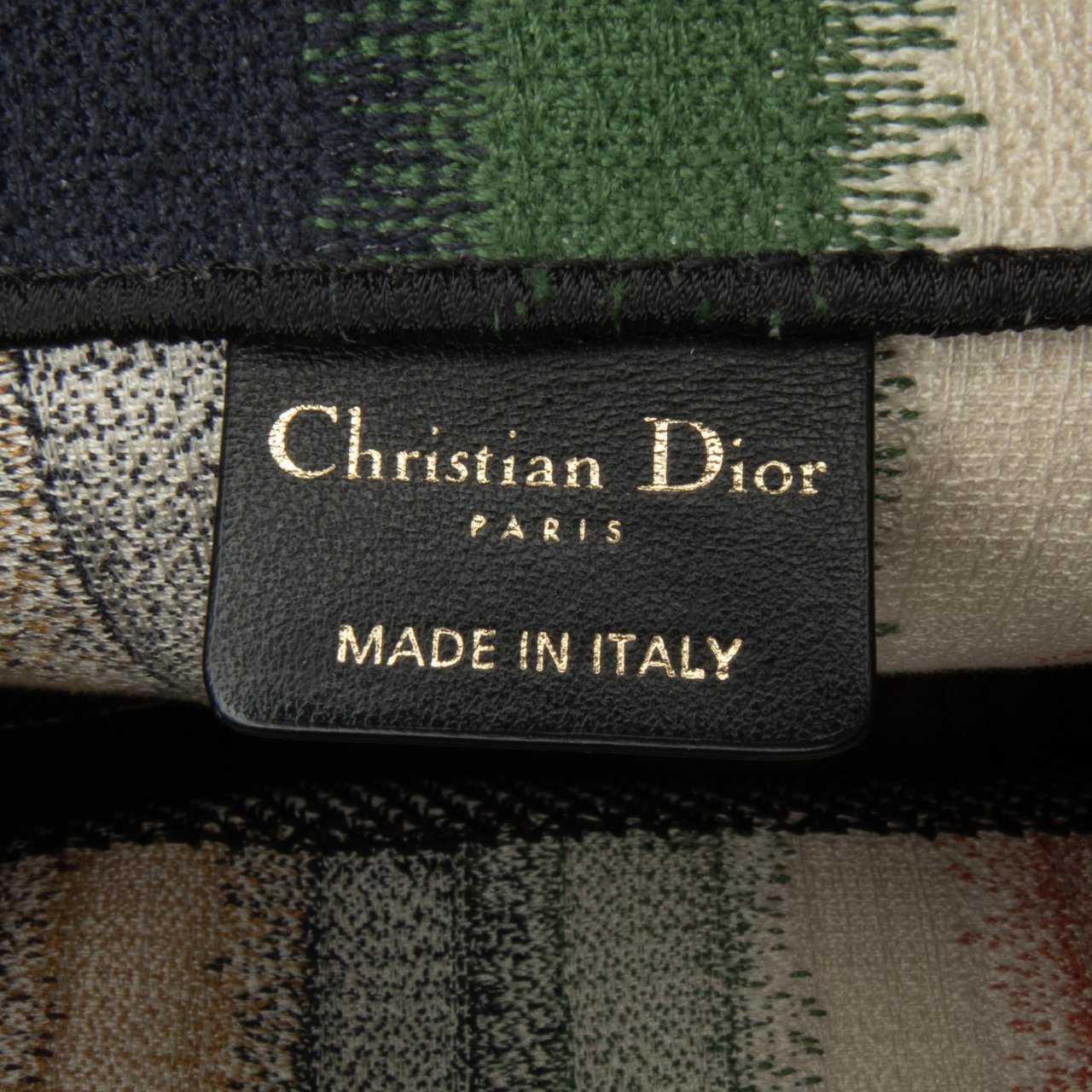 Dior Large Striped Book Tote Geel
