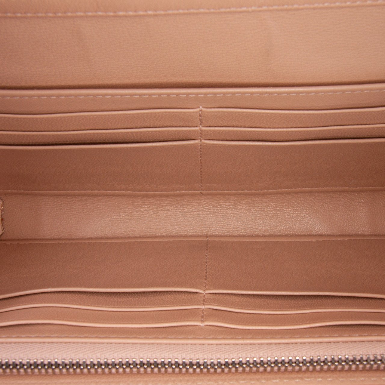 Dior Metallic Grained Calfskin Diorama Wallet on Chain Goud