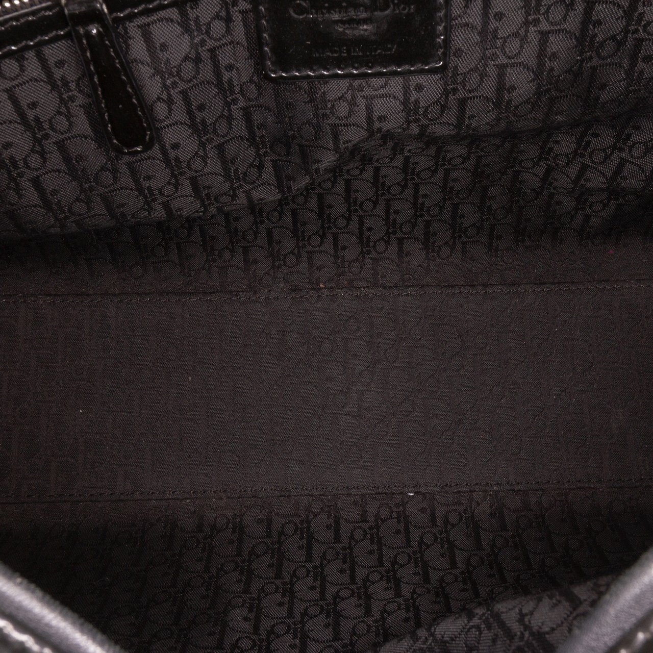 Dior Large Patent Cannage Lady Dior Zwart