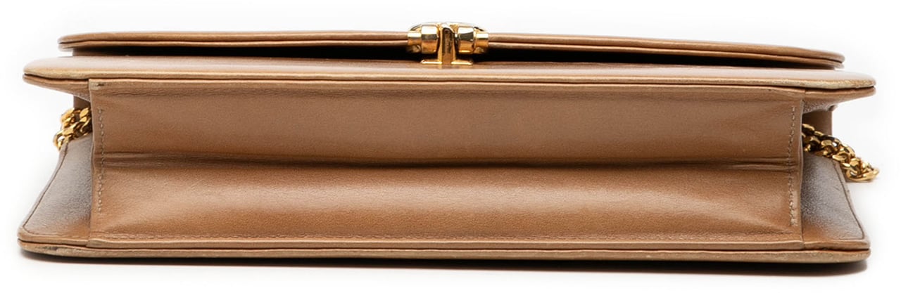 Dior Leather Chain Shoulder Bag Bruin