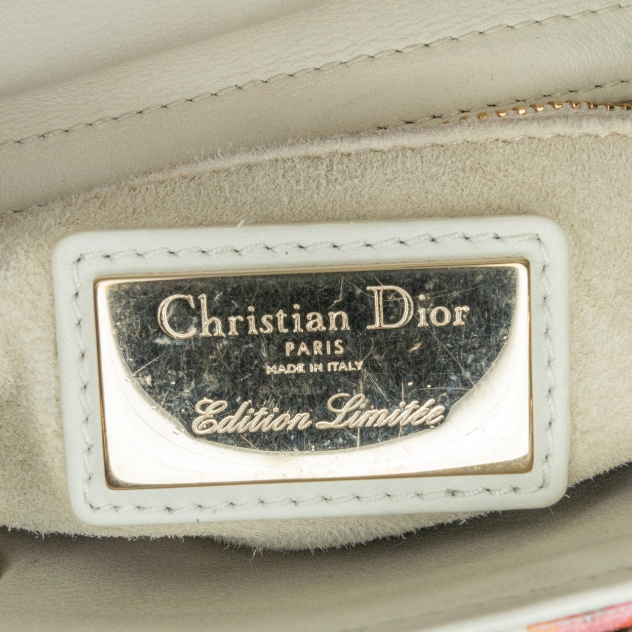 Dior Limited Edition Mini Calfskin Lady DiorAmour Lady Dior Wit