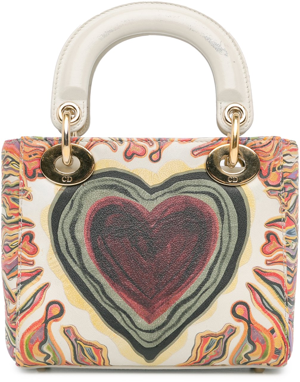 Dior Limited Edition Mini Calfskin Lady DiorAmour Lady Dior Wit
