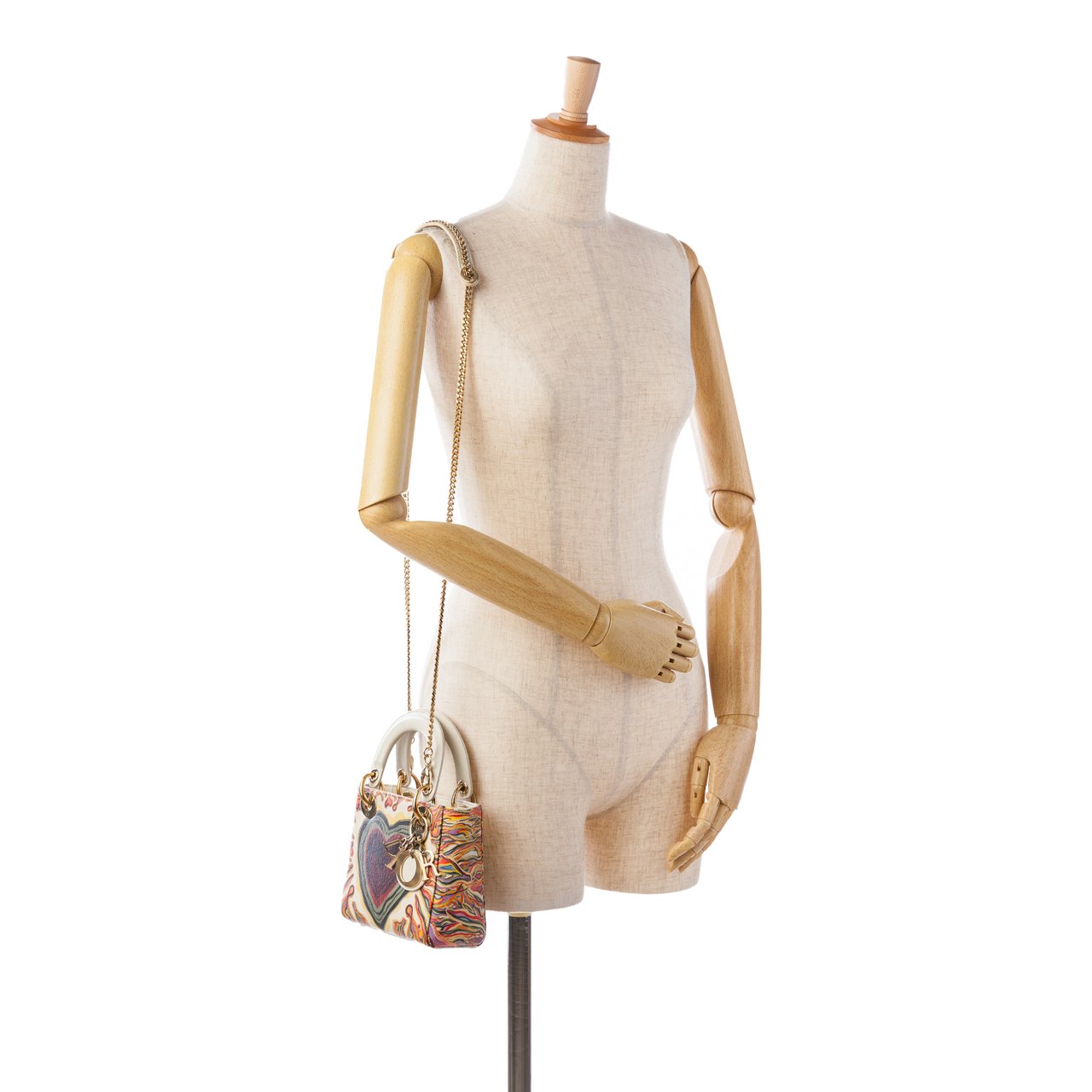 Dior Limited Edition Mini Calfskin Lady DiorAmour Lady Dior Wit