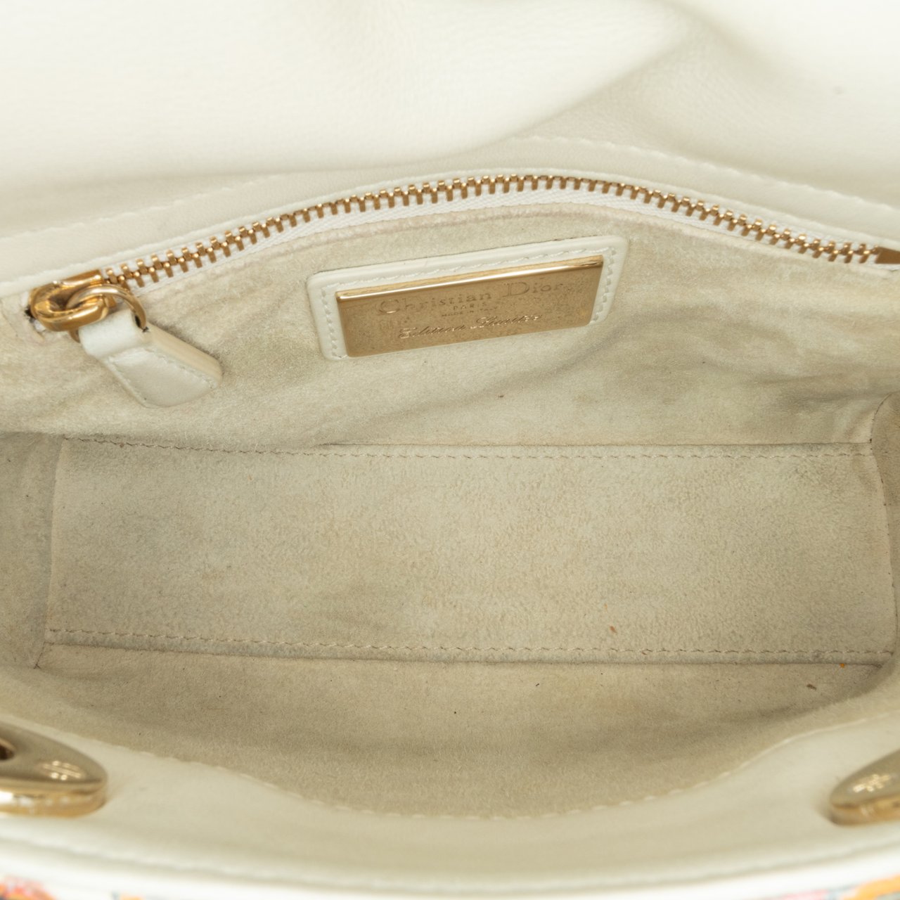 Dior Limited Edition Mini Calfskin Lady DiorAmour Lady Dior Wit