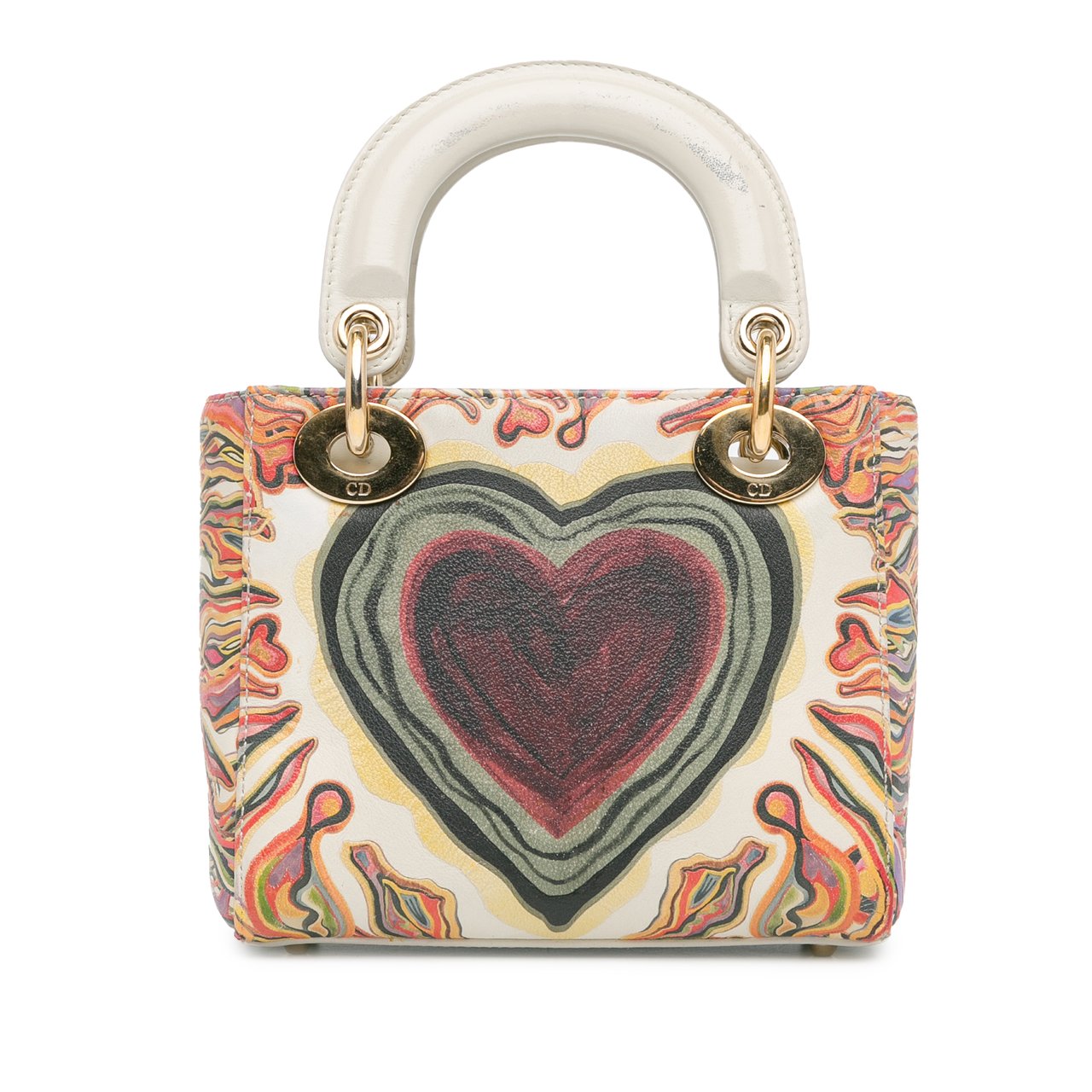 Dior Limited Edition Mini Calfskin Lady DiorAmour Lady Dior Wit