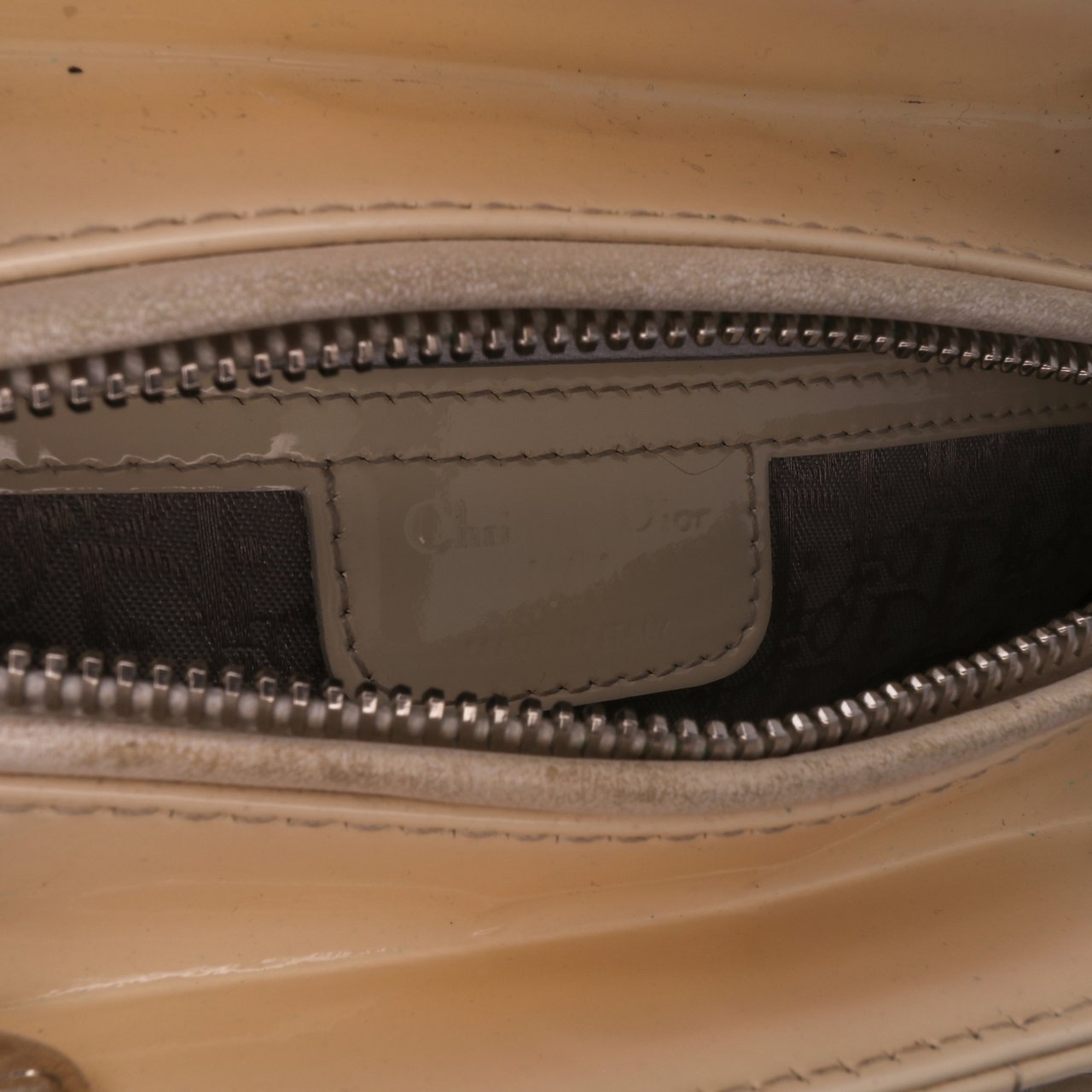Dior Medium Patent Cannage Lady Dior Bruin