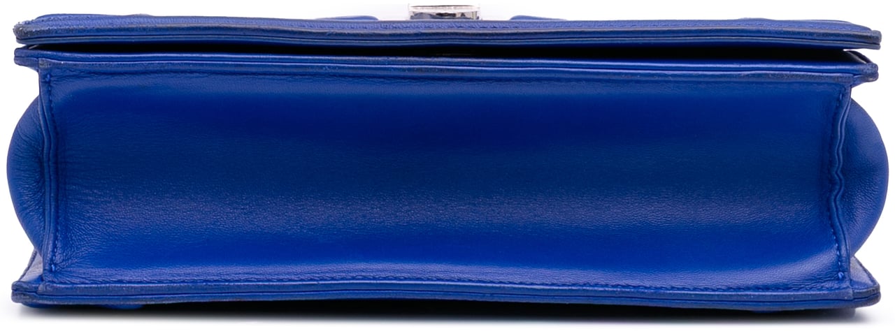 Dior Medium Lambskin Diorama Flap Blauw