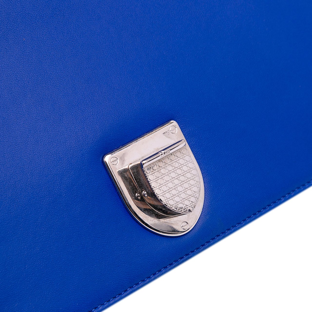 Dior Medium Lambskin Diorama Flap Blauw