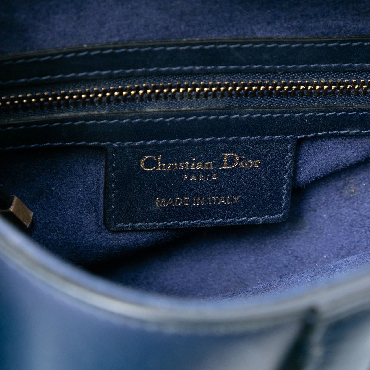 Dior Smooth Calfskin Saddle Bag Blauw