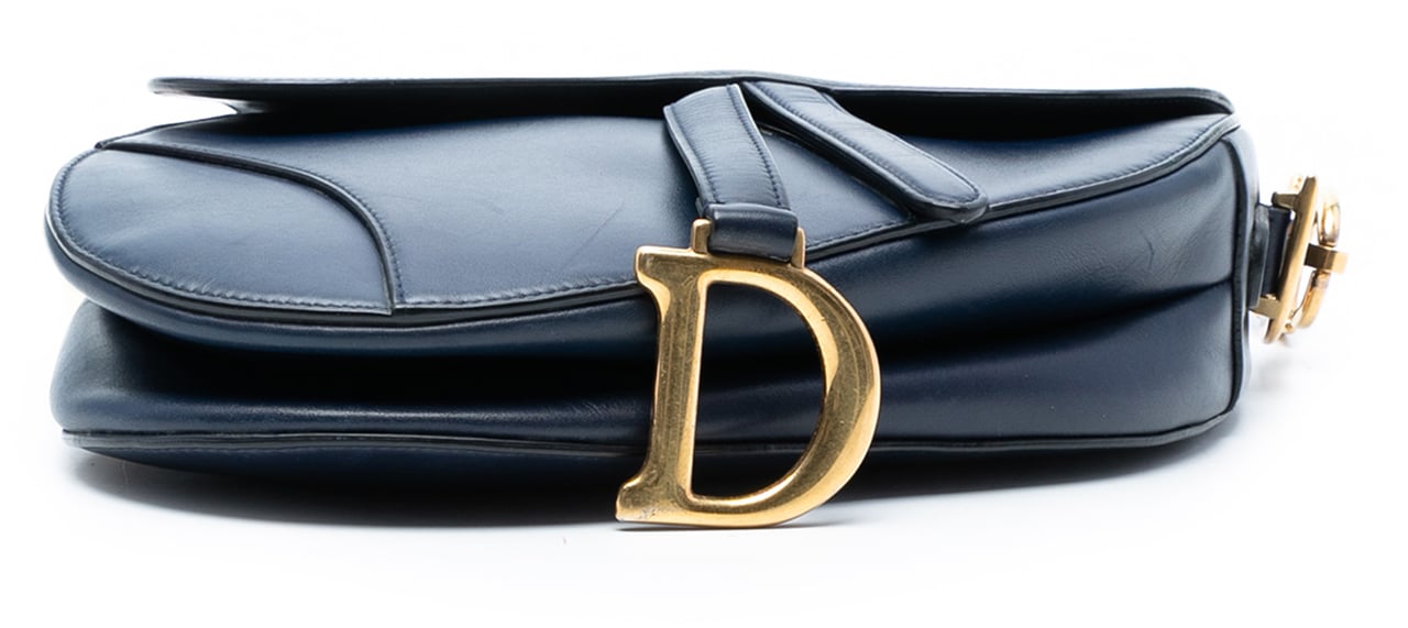 Dior Smooth Calfskin Saddle Bag Blauw