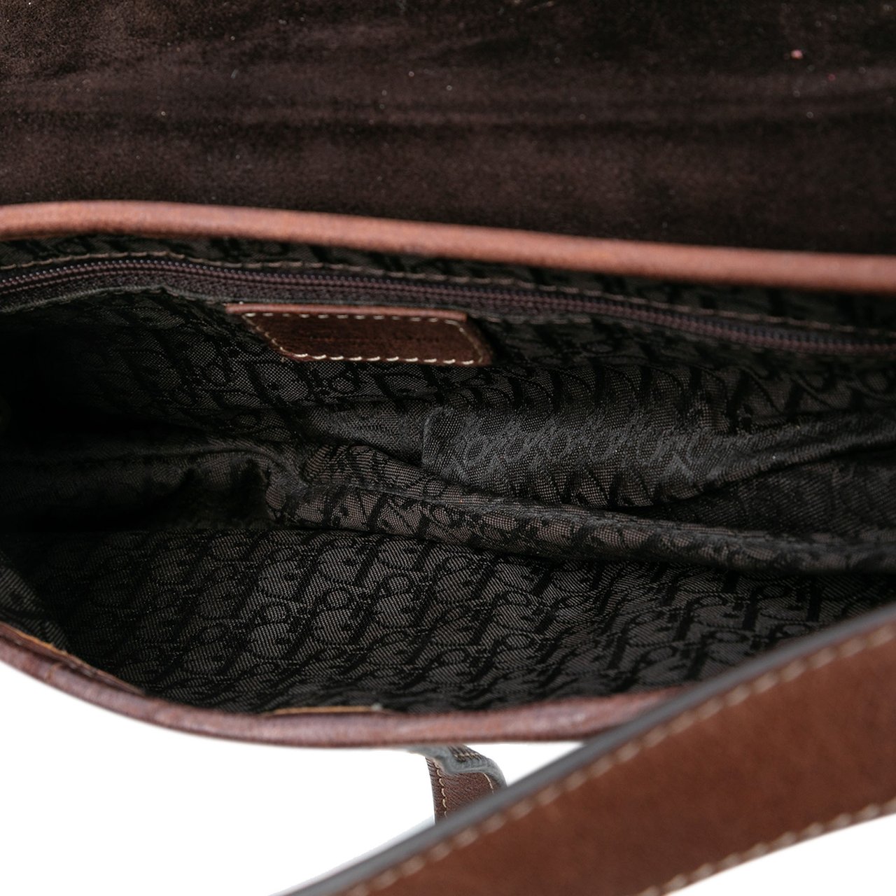 Dior Canvas Saddle Bag Bruin