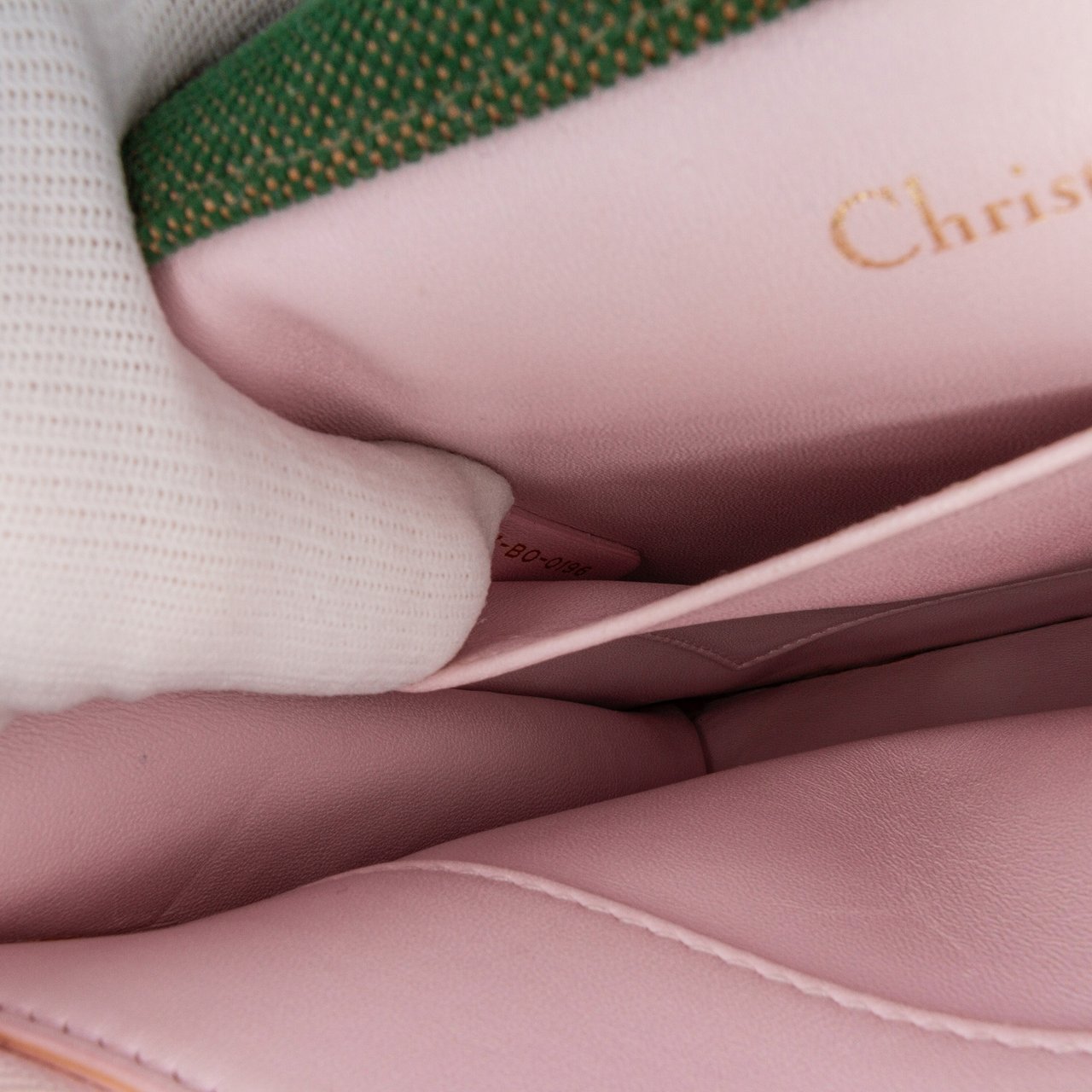 Dior Oblique Velvet Diorama Satchel Groen