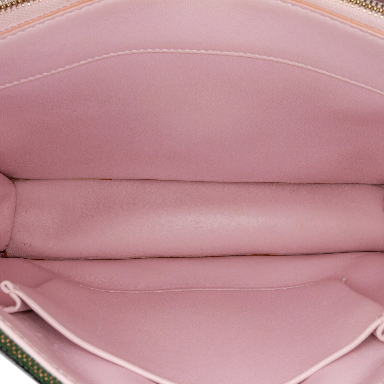 Dior Oblique Velvet Diorama Satchel Groen