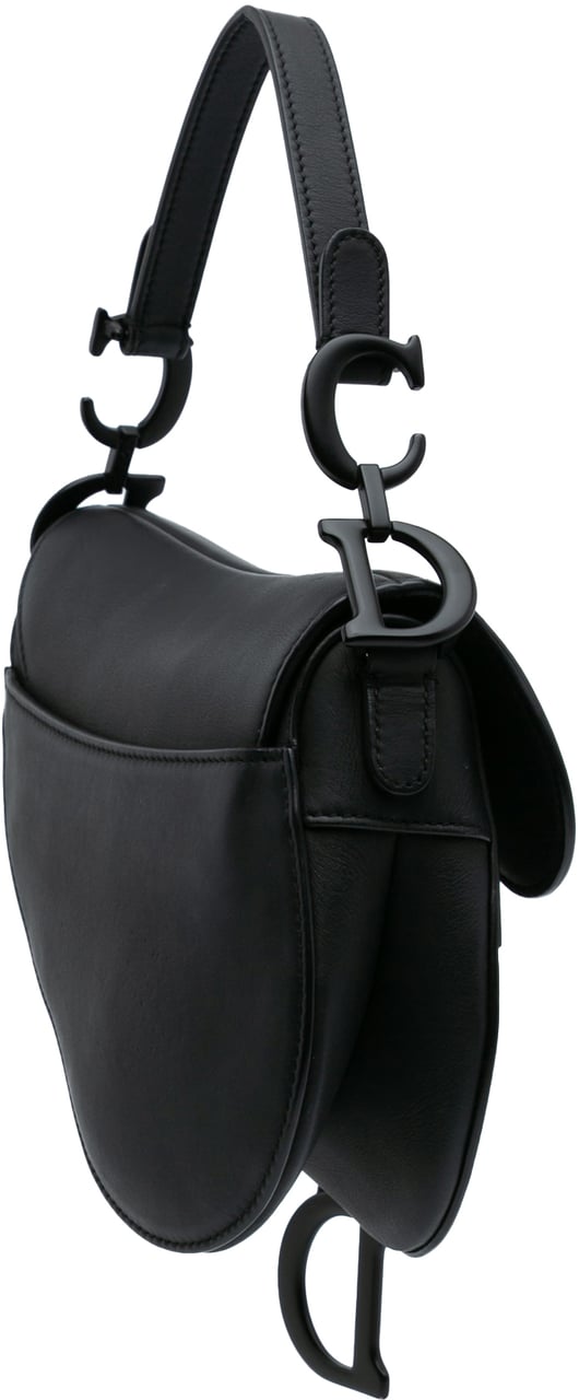 Dior Mini Ultra Matte Calfskin Saddle Bag Zwart