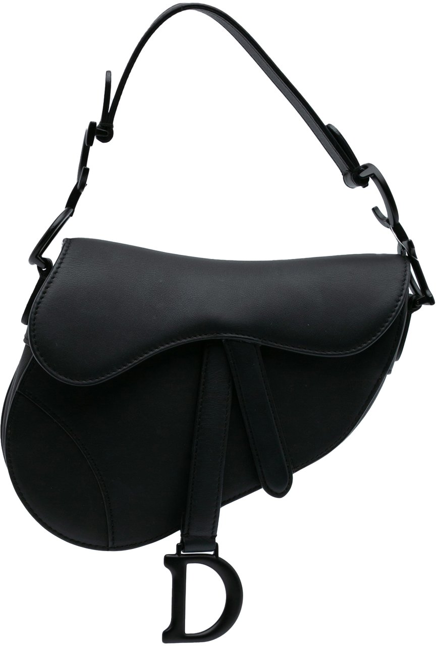 Dior Mini Ultra Matte Calfskin Saddle Bag Zwart