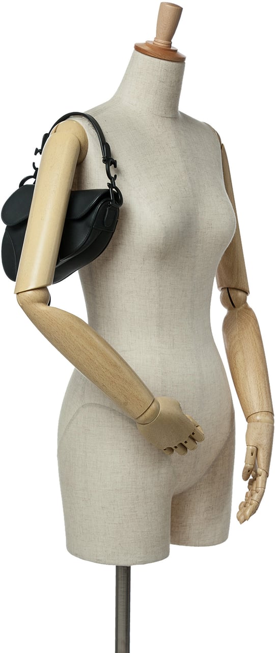 Dior Mini Ultra Matte Calfskin Saddle Bag Zwart