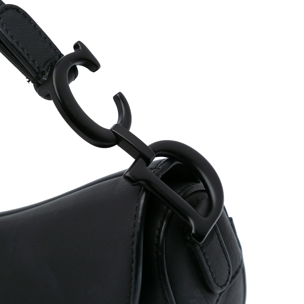 Dior Mini Ultra Matte Calfskin Saddle Bag Zwart