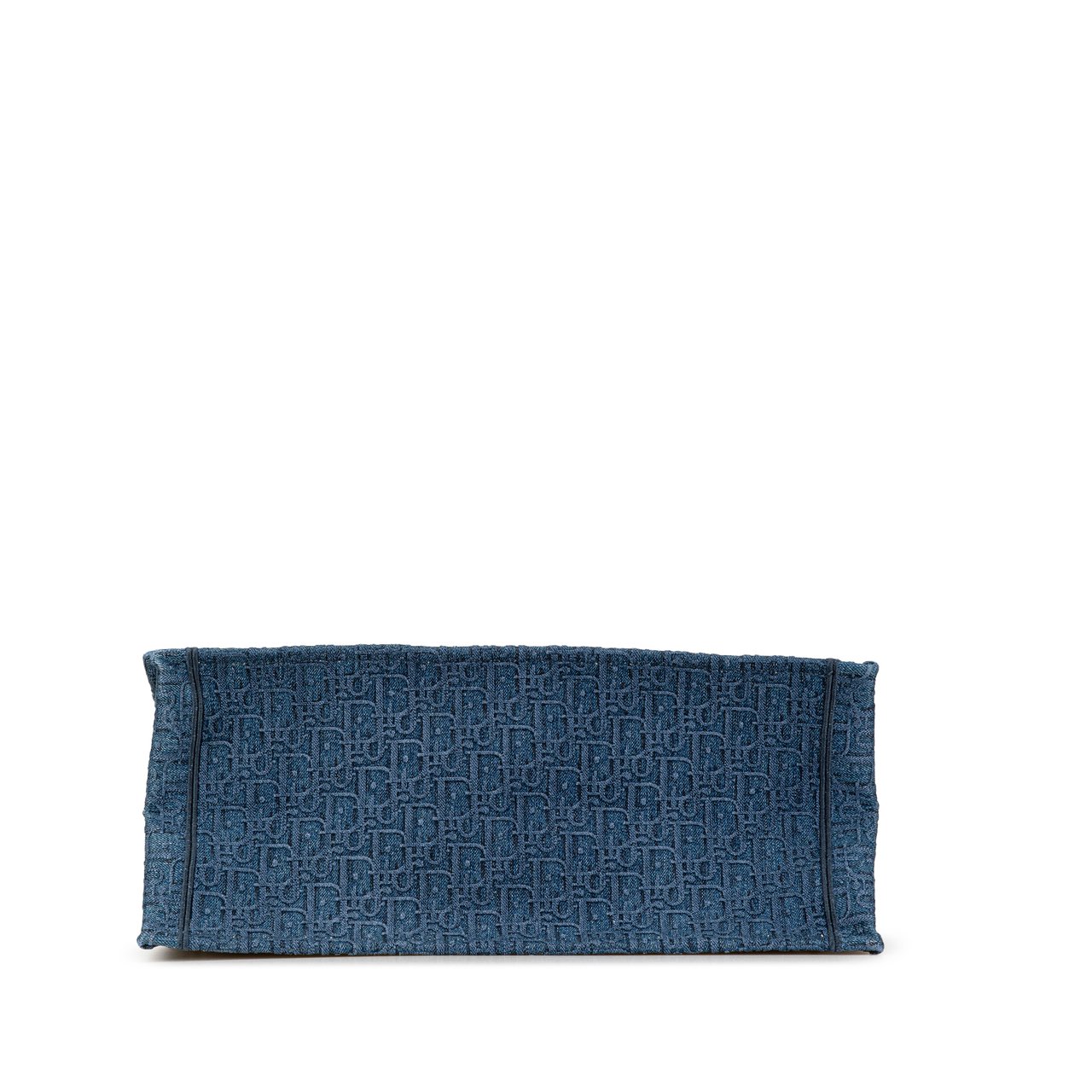 Dior Large Oblique Denim Book Tote Blauw