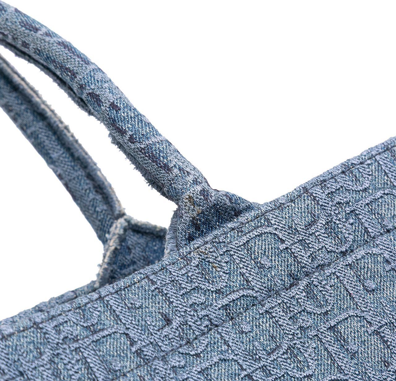 Dior Medium Oblique Denim Book Tote Blauw