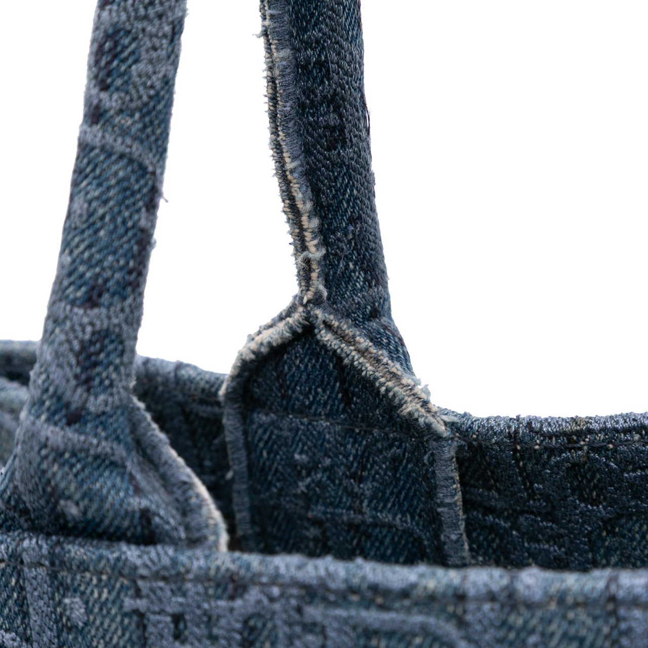 Dior Medium Oblique Denim Book Tote Blauw