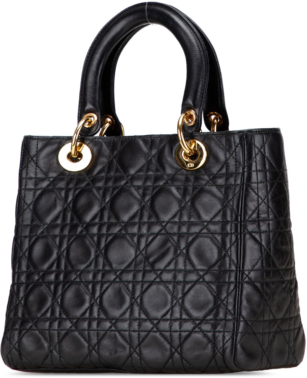 Dior Medium Lambskin Cannage Lady Dior Zwart