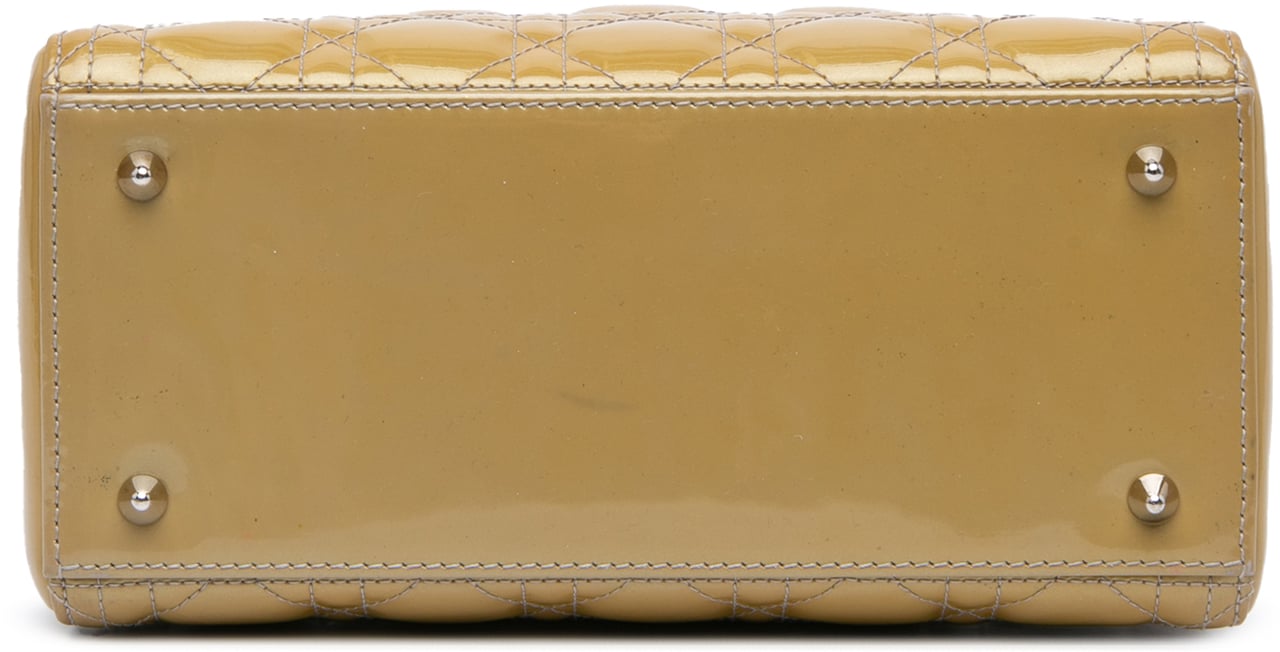 Dior Medium Patent Cannage Lady Dior Bruin